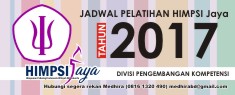 JADWAL PELATIHAN HIMPSI Jaya Tahun 2017